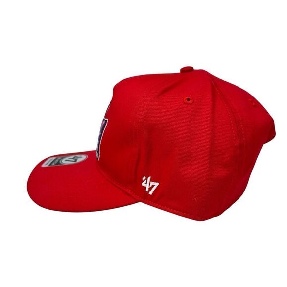 NFL Super Bowl 58 LVIII 47 Brand SnapBack Las Vegas Red Cap - Picture 2 of 8